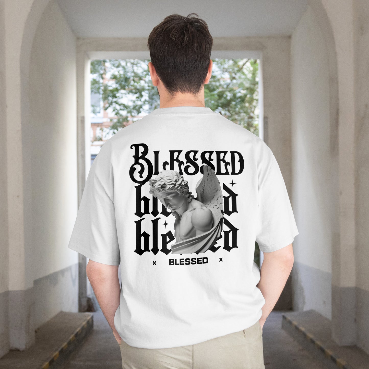 Blessed White Oversized Tshirt